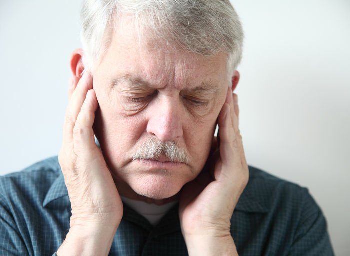 Person with jaw pain